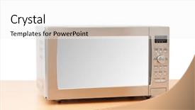  Presentation with solar oven - PPT theme enhanced with computer generated 3d texture of the black synthetic leather with the light center and dark edges background and a black colored foreground