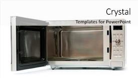  Presentation with solar oven - PPT theme enhanced with microwave oven on the table background and a white colored foreground