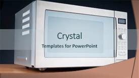  Presentation with big table - Presentation enhanced with microwave oven on the table background and a lemonade colored foreground