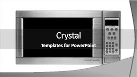  Presentation with stainless steel - Beautiful slide deck featuring microwave oven oven shot backdrop and a dark gray colored foreground