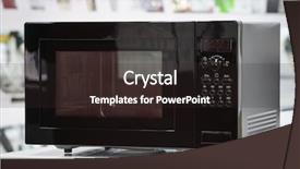  Presentation with retail store - Amazing slide set having single black microwave oven backdrop and a wine colored foreground