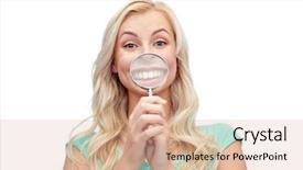  Presentation with emotions - Amazing slide set having magnification - fun emotions expressions and people backdrop and a coral colored foreground