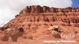  Presentation with sun desert - Slide deck enhanced with magnificent-american-red-desert background and a coral colored foreground
