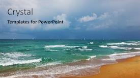  Presentation with israel - PPT layouts featuring magnificent-beach-with-yellow-sand background and a light blue colored foreground