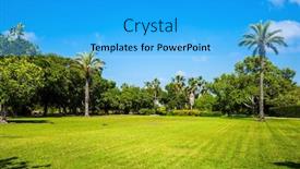  Presentation with green botanical - PPT theme consisting of magnificent-botanical-park background and a cyan colored foreground