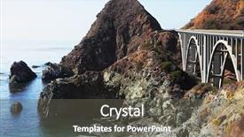  Presentation with highway engineering - Amazing slide set having magnificent bridge on coastal highway backdrop and a gray colored foreground