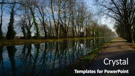  Presentation with canal - PPT theme consisting of magnificent-cacor-canal-bridge background and a wine colored foreground