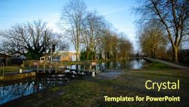  Presentation with canal - Slides having magnificent-cacor-canal-bridge background and a tawny brown colored foreground