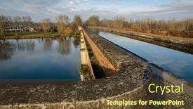  Presentation with canal - PPT layouts featuring magnificent-cacor-canal-bridge background and a tawny brown colored foreground