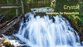  Presentation with waterfalls - Audience pleasing slides consisting of magnificent-cascade-of-waterfalls backdrop and a tawny brown colored foreground