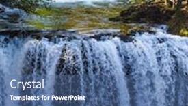  Presentation with waterfalls - Audience pleasing PPT layouts consisting of magnificent-cascade-of-waterfalls backdrop and a ocean colored foreground