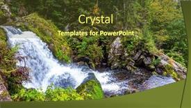  Presentation with powerful - Slides enhanced with magnificent-cascading-waterfall-triberg background and a tawny brown colored foreground