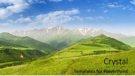  Presentation with armenia - PPT layouts consisting of magnificent cloudy sky exploring armenia background and a gold colored foreground