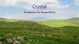  Presentation with green mountains - Amazing theme having magnificent cloudy sky in armenia backdrop and a sky blue colored foreground