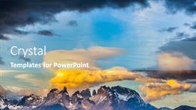  Presentation with chile - Cool new presentation theme with magnificent-cumulus-clouds backdrop and a light blue colored foreground