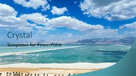  Presentation with day dead - Presentation theme with magnificent-dead-sea-the-water background and a light blue colored foreground