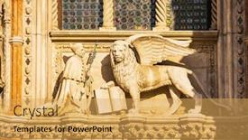  Presentation with architecture italian - Colorful presentation design enhanced with magnificent-decorated-window backdrop and a yellow colored foreground