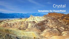  Presentation with erosion - Presentation theme featuring magnificent-erosion-landscape-of-various background and a teal colored foreground