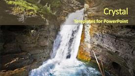  Presentation with falls - Presentation design having magnificent falls in park johnson background and a  colored foreground