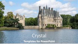  Presentation with water analysis in chemistry - Presentation theme having magnificent-french-castle background and a light blue colored foreground