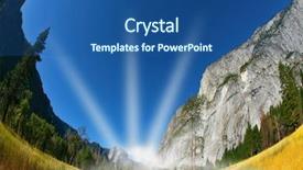  Presentation with yosemite - Slide deck featuring magnificent glade with a yellow grass in valley yosemite park photographed by an lens fish eye background and a ocean colored foreground