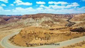  Presentation with sun desert - Slide set with magnificent-gorge-ein-avdat background and a gold colored foreground