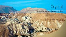  Presentation with tourism - PPT layouts with magnificent-gorge-ein-avdat background and a cyan colored foreground