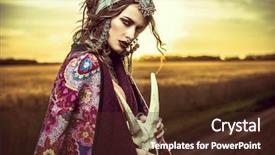  Presentation with fortune teller - Audience pleasing PPT layouts consisting of magnificent gypsy fortune teller backdrop and a tawny brown colored foreground