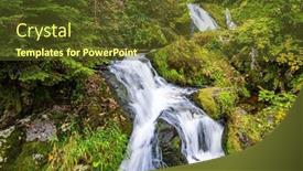  Presentation with world war 2 germany - Presentation theme featuring magnificent-high-cascading-waterfall-triberg background and a  colored foreground