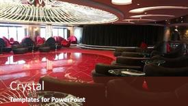  Presentation with cruise ship - Amazing theme having magnificent-interiors-on-cruise backdrop and a tawny brown colored foreground