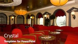  Presentation with cruise ship - Theme having magnificent-interiors-on-cruise background and a tawny brown colored foreground