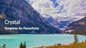  Presentation with banff national park - Amazing presentation theme having magnificent lake louise is surrounded backdrop and a  colored foreground