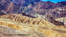  Presentation with landscape desert - Beautiful PPT theme featuring magnificent-landscape-in-multicolor-sunset backdrop and a coral colored foreground