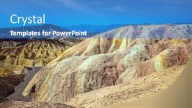  Presentation with death - Theme having magnificent-landscape-in-multicolor-sunset background and a teal colored foreground