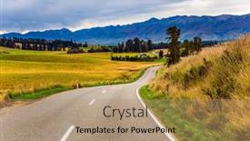  Presentation with automotive - Audience pleasing slide deck consisting of magnificent-landscape-of-the-south backdrop and a coral colored foreground