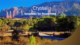  Presentation with rock - Slides enhanced with magnificent-mallets-of-riglos background and a  colored foreground