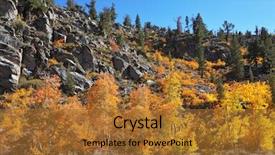  Presentation with yellow orange - Amazing slide deck having magnificent multicolored autumn in the mountains of california noon yellow green and orange colors of mountain plants backdrop and a red colored foreground