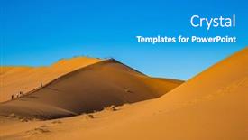  Presentation with sand dunes - Presentation design consisting of magnificent-namib-naukluft-national-park background and a teal colored foreground