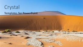  Presentation with sand dunes - Presentation design featuring magnificent-namib-naukluft-national-park background and a light blue colored foreground