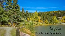  Presentation with canada ontario lake of two - Amazing slide set having magnificent noble deer with branched backdrop and a  colored foreground