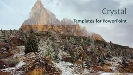  Presentation with spruce - Slide deck consisting of magnificent-panorama-of-giau-pass background and a lemonade colored foreground