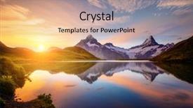  Presentation with alps - Presentation theme enhanced with magnificent panorama of the alpine background and a lemonade colored foreground