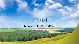  Presentation with pasture - Audience pleasing PPT theme consisting of lea - magnificent pasture landscape and bright backdrop and a light blue colored foreground