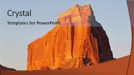  Presentation with arizona - Beautiful PPT theme featuring magnificent red sandstone cliffs on the shores of lake powell arizona united states sunset backdrop and a light blue colored foreground
