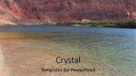  Presentation with stream - Amazing PPT theme having magnificent river colorado a cool stream between mountains of red sandstone backdrop and a coral colored foreground