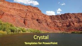  Presentation with stream - Amazing presentation theme having magnificent river colorado a cool stream between mountains of red sandstone backdrop and a tawny brown colored foreground