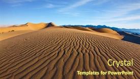  Presentation with death - Slide deck enhanced with magnificent sandy waves on dunes early morning sunrise in death valley california background and a tawny brown colored foreground