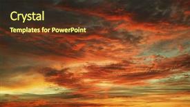  Presentation with last - Cool new slide deck with magnificent sky and clouds backdrop and a tawny brown colored foreground