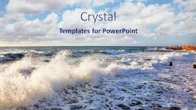  Presentation with sea sun - Colorful presentation design enhanced with magnificent storm on mediterranean sea sea foam shines on the sun new quay in tel aviv a sunset spring backdrop and a sky blue colored foreground