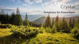  Presentation with tranquil - PPT theme with magnificent-sunny-day-in-tranquil background and a light blue colored foreground